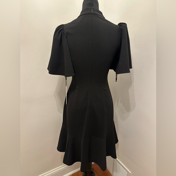 NWT Calvin Klein Bell Sleeved Black Midi Dress, Size 4 - Picture 4 of 10